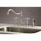 Kingston Brass KS3276AXBS Restoration 8" Bridge Kitchen Faucet W/ Sprayer, Nickel KS3276AXBS - alternate 3